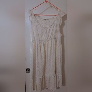 White with silver sparkle sundress XL Old Navy